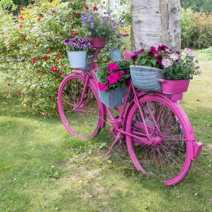 Fahrrad deko garten