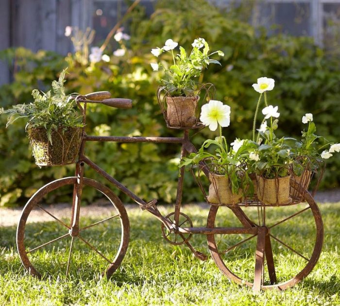 Fahrrad deko garten